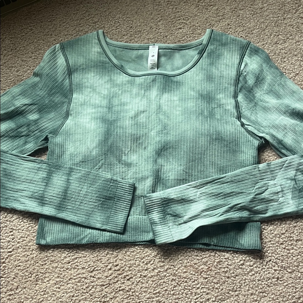 lululemon athletica ebb to street long sleeve w built in bra and padding